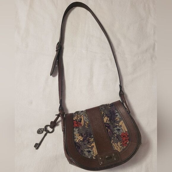 Floral Fossil VRI Brown Crossbody Bag - Picture 5 of 5
